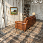 Georgia Vintage Brown Leather Sofa