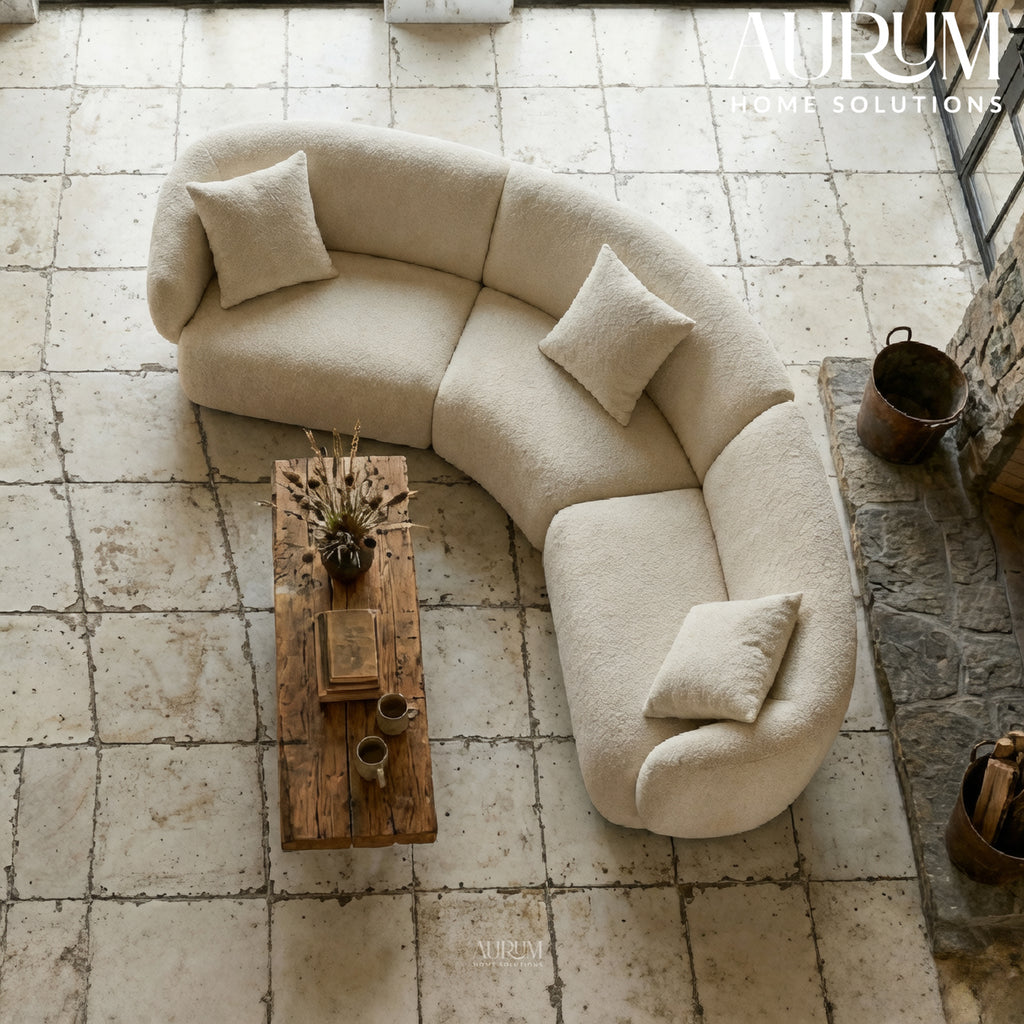 Curve Comfort Fabric Sofa