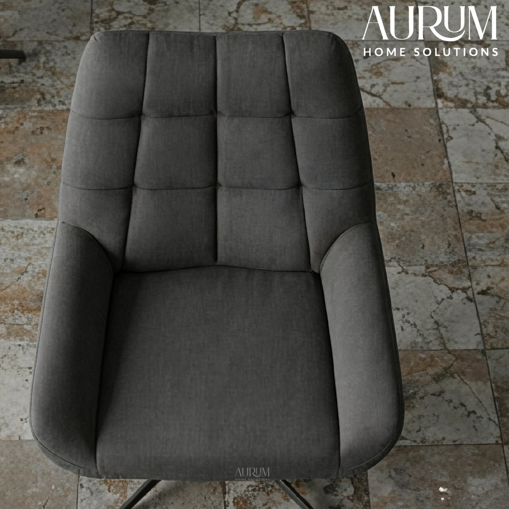 Elira Luxe Black Velvet Accent Chair