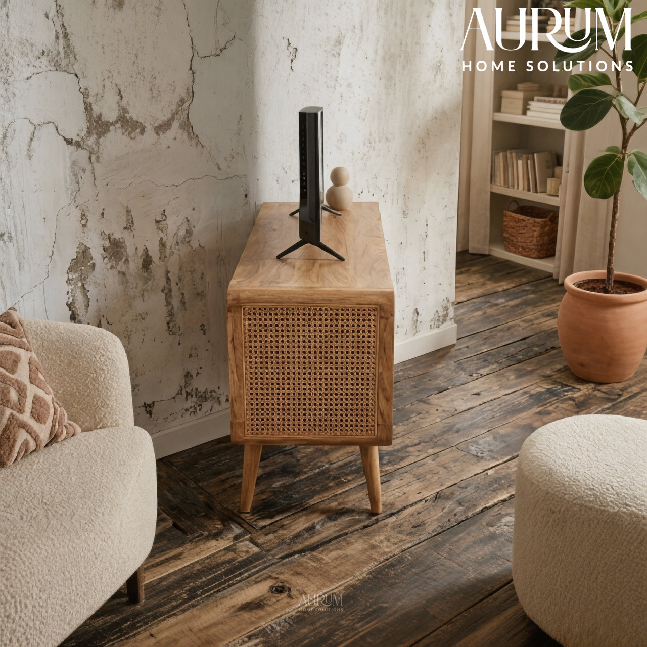 Woven Door Media Console