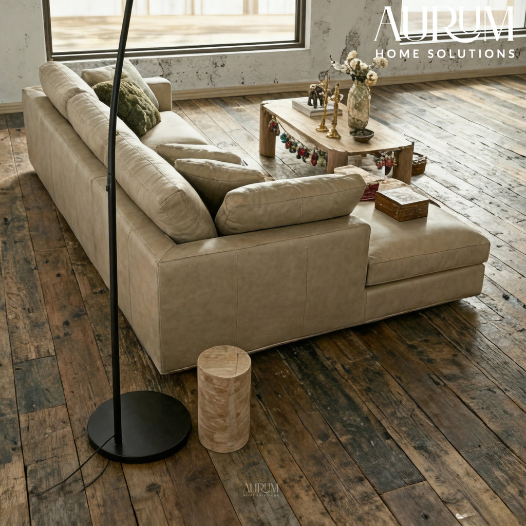 Luxe Leatherette Sectional Sofa