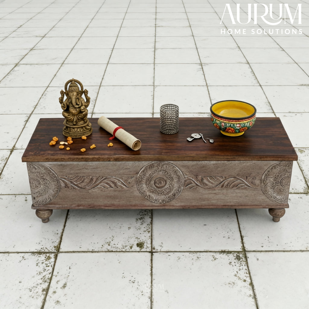 Classic Teak Grandeur Sheesham Wood Trunk