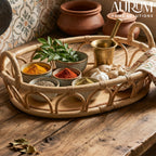 Multipurpose Tray | Versatile Vibe with Rattan Handles
