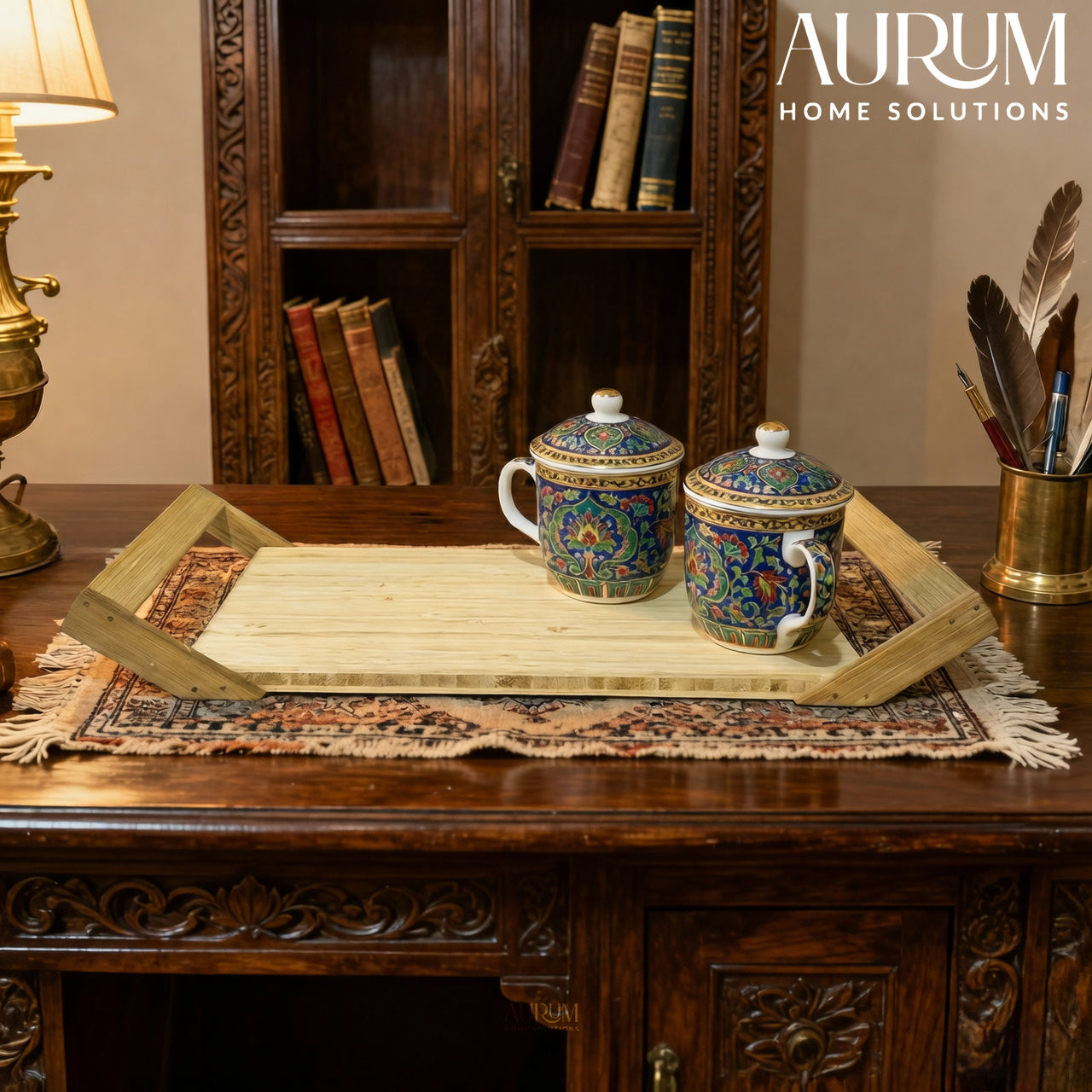 Serving Tray with Handles | Take a Break Bamboo Classic