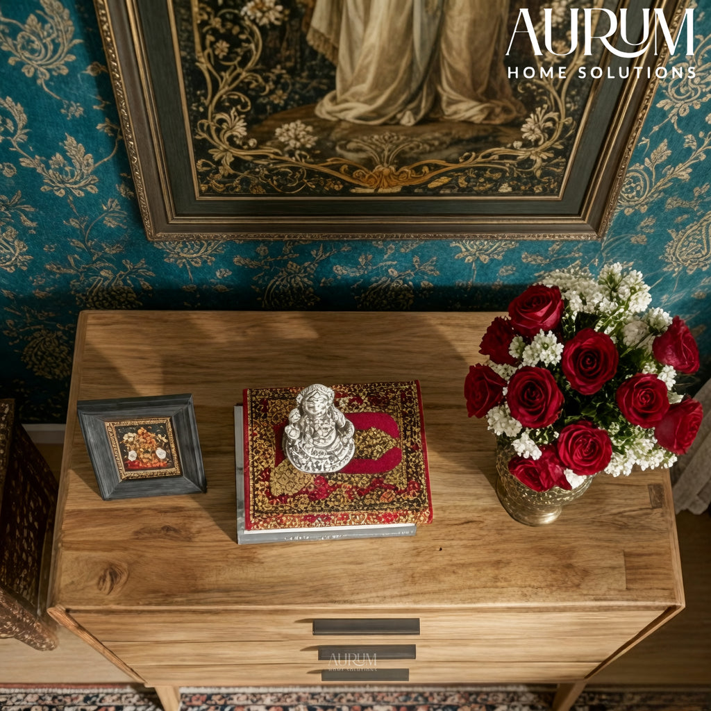 Aarna 4-Drawer Wooden Dressing Table