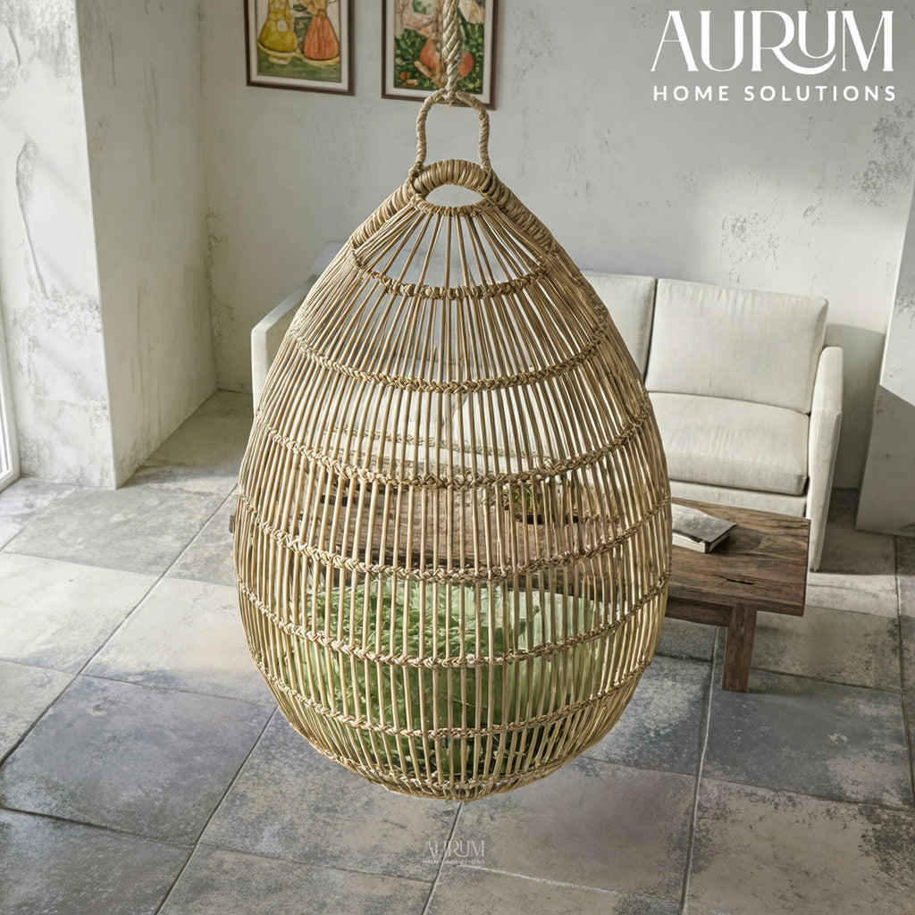 Swing Chair | Suspended Serenity Rattan Cocoon for Indoor & Outdoor