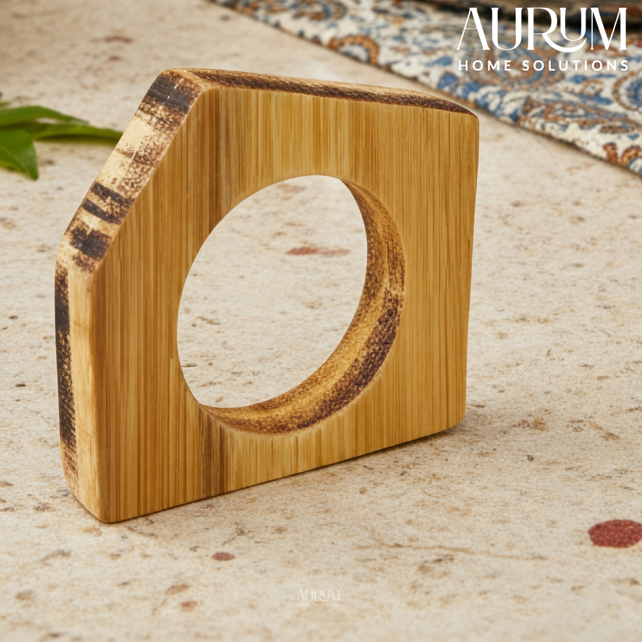 Napkin Ring Set with Bamboo Design | ZenStyle 4-Piece Elegant Table Decor