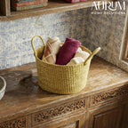 Laundry Basket with Handles | Vedixa Kauna Grass Storage