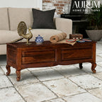 Solid Sheesham Wood Trunk in Honey Oak Tone
