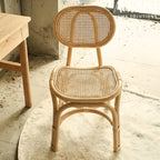 Rattan Chair with Modern Woven Design for Indoor Use