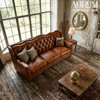 Warmth Brown Leather Sofa