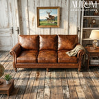 Georgia Vintage Brown Leather Sofa