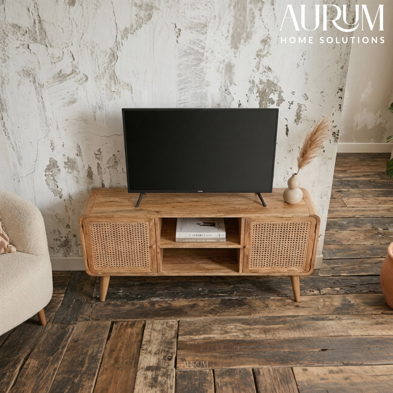 Woven Door Media Console
