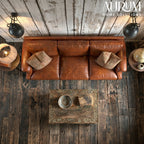 Vienna Three-Seater Leather Sofa