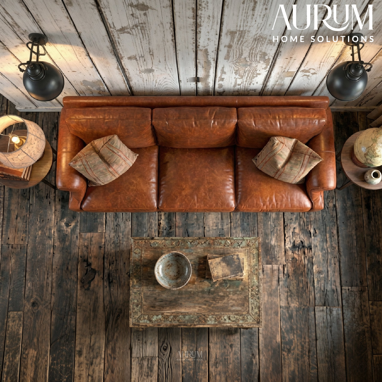 Vienna Three-Seater Leather Sofa