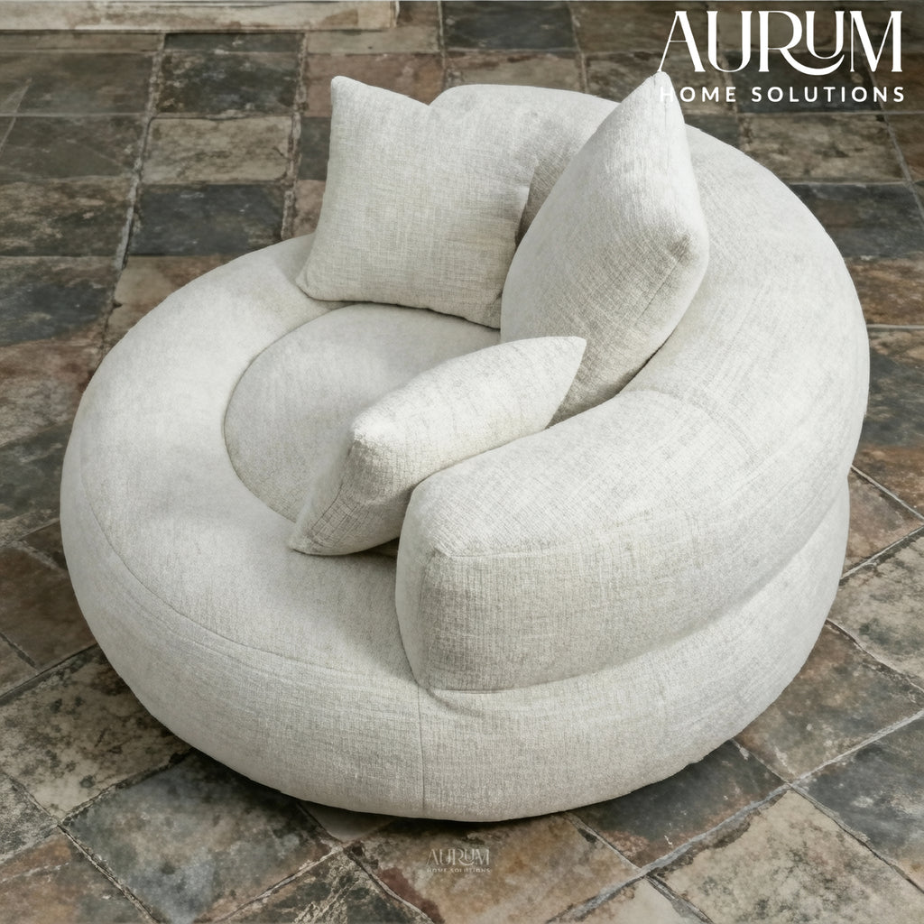 Durable Chenille High-Back Lounger