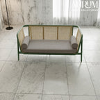 Raven Charm Sofa in Green Finish