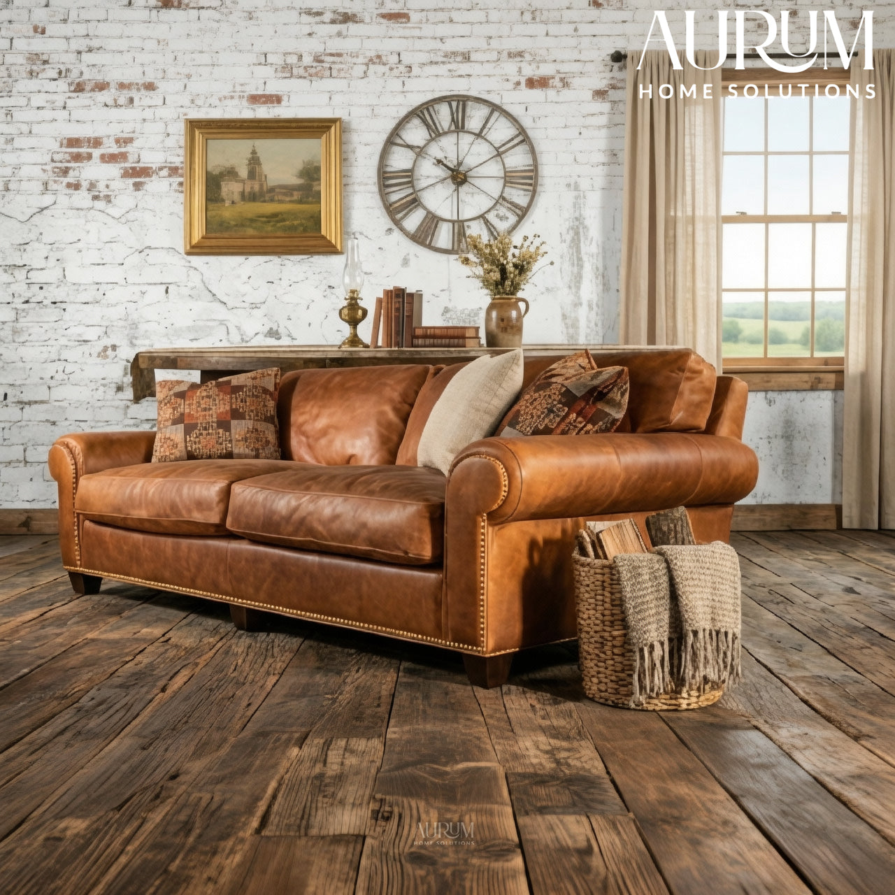 Classic Leather Cattleman Sofa