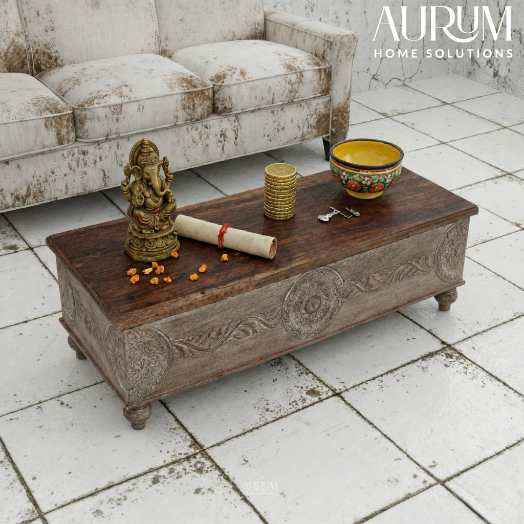 Classic Teak Grandeur Sheesham Wood Trunk