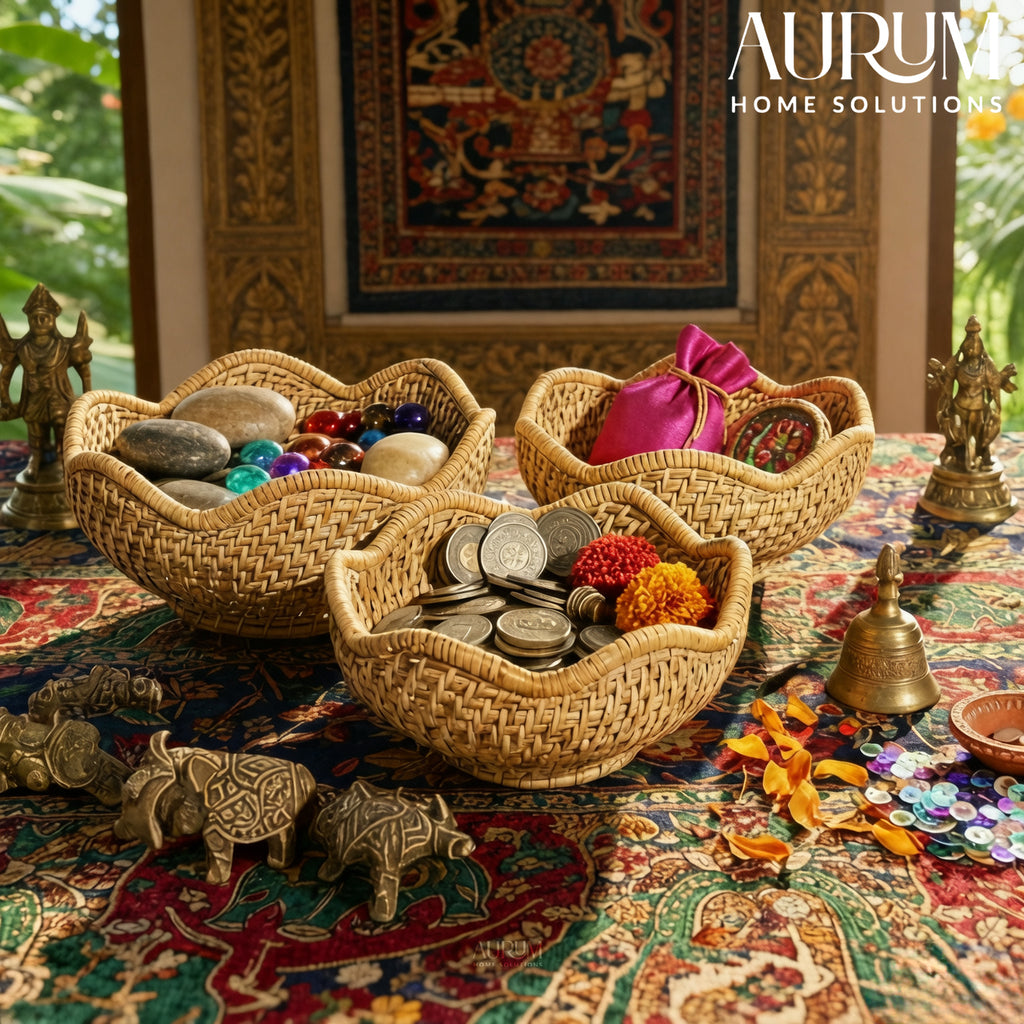 Trio Wicker - Natural Rattan Basket Set (Set of 3)