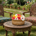 Clutter Keeper - Wide Loop‑Handle Rattan Storage Basket
