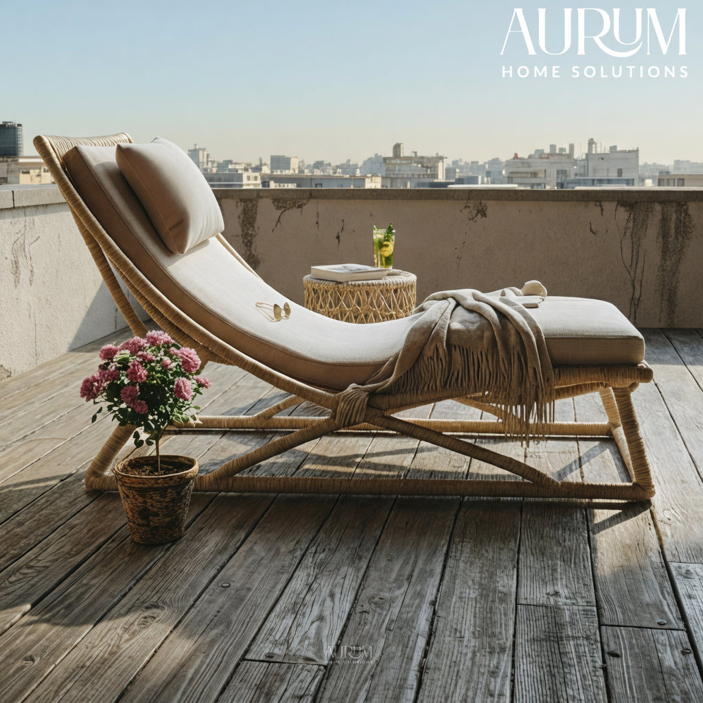 Lounger with Backrest for Indoor & Outdoor Comfort