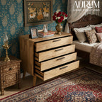 Aarna 4-Drawer Wooden Dressing Table