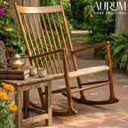Handcrafted Teakwood Rocking Chair