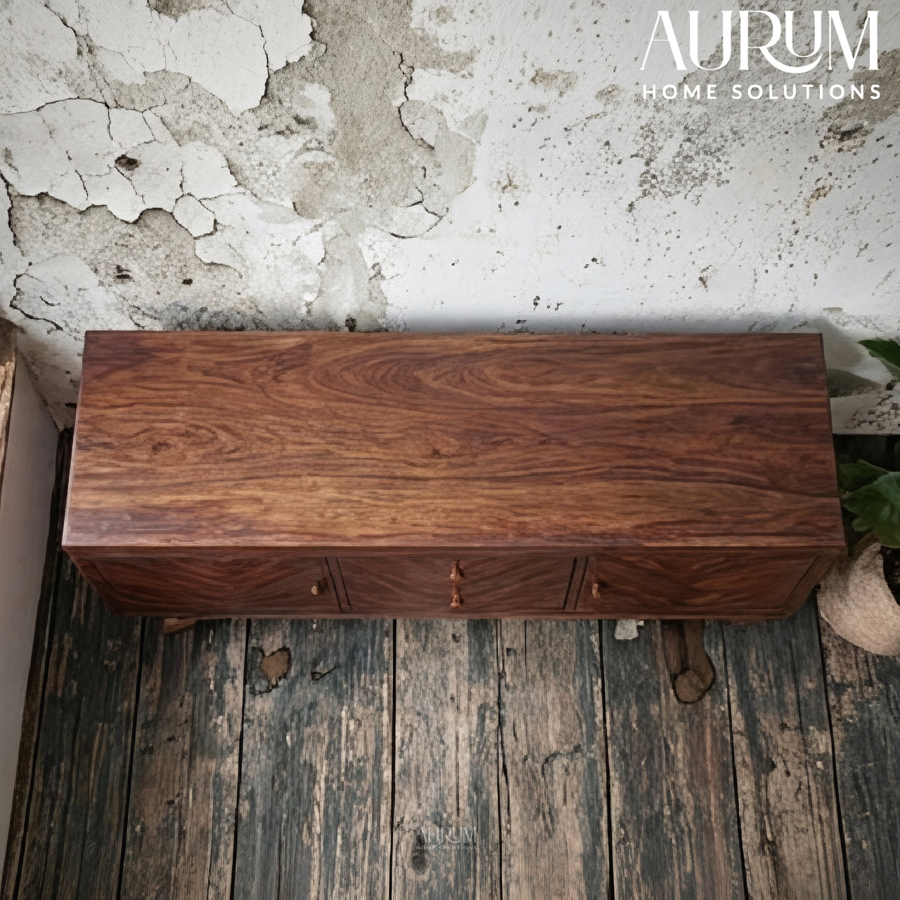 Modern Craft Ebony Mango TV Cabinet