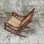 Mahogany Bliss Cane Rocking Chair