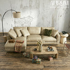 Luxe Leatherette Sectional Sofa