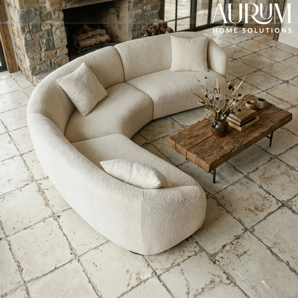 Curve Comfort Fabric Sofa