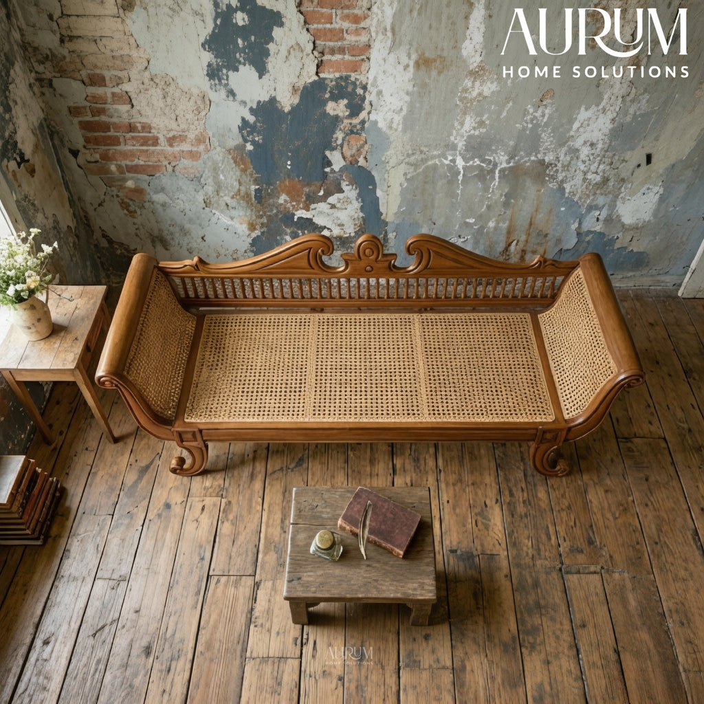 Heritage Rattan Teakwood Diwan