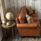 Vienna Three-Seater Leather Sofa