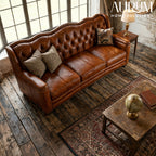 Warmth Brown Leather Sofa