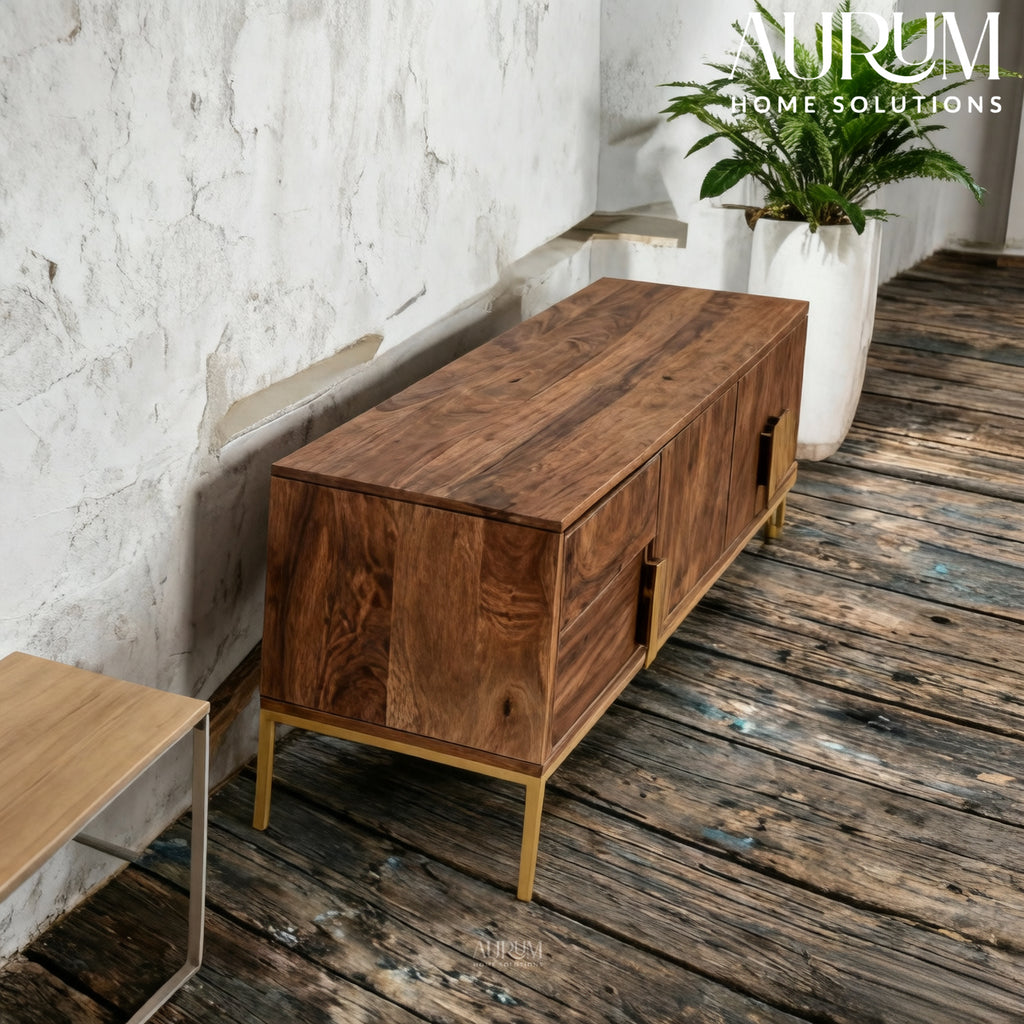Urban Shelves Mango Wood TV Console