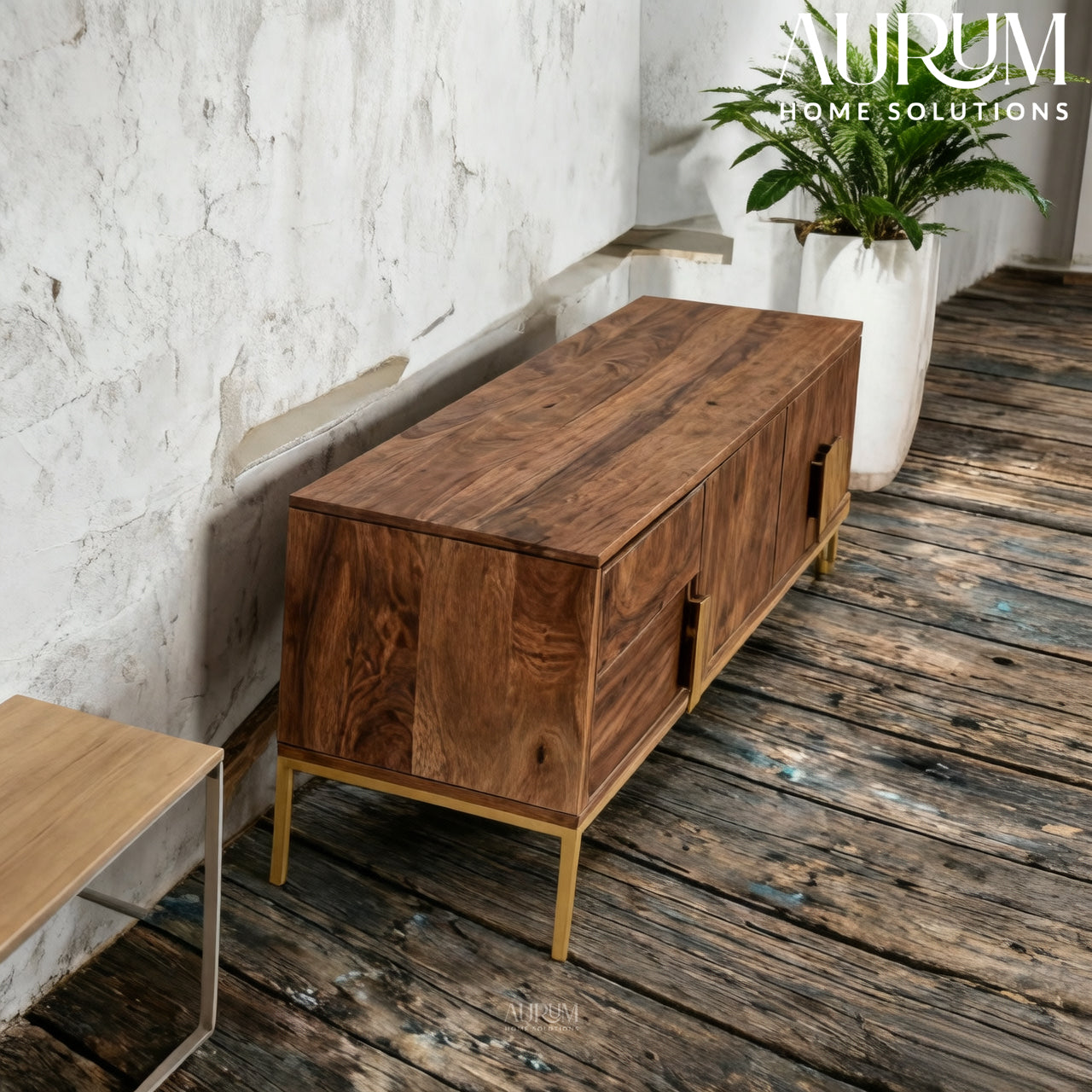 Urban Shelves Mango Wood TV Console
