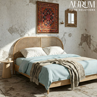 EastNest Ensemble Rattan Headboard - Natural Cane