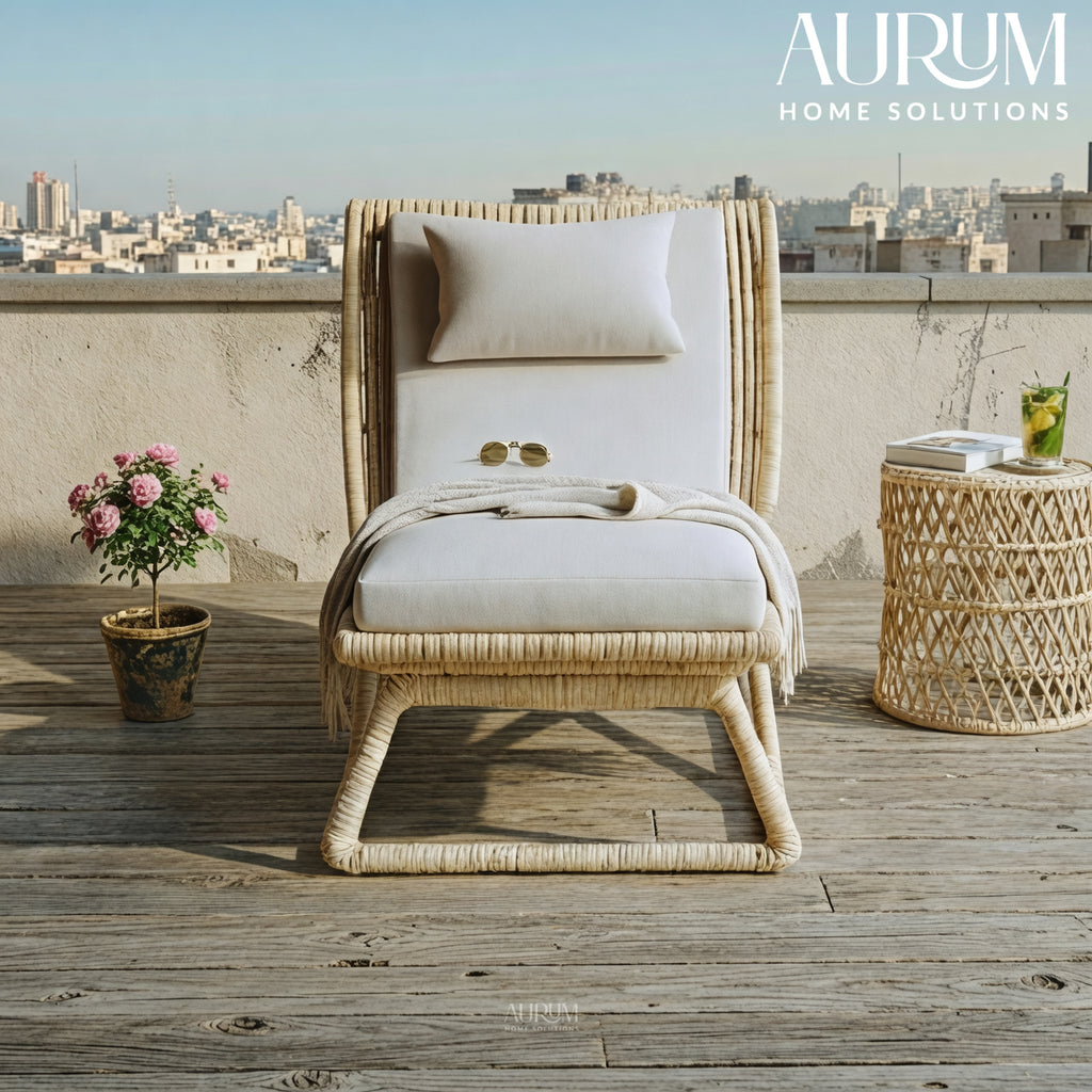 Lounger with Backrest for Indoor & Outdoor Comfort