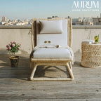 Lounger with Backrest for Indoor & Outdoor Comfort