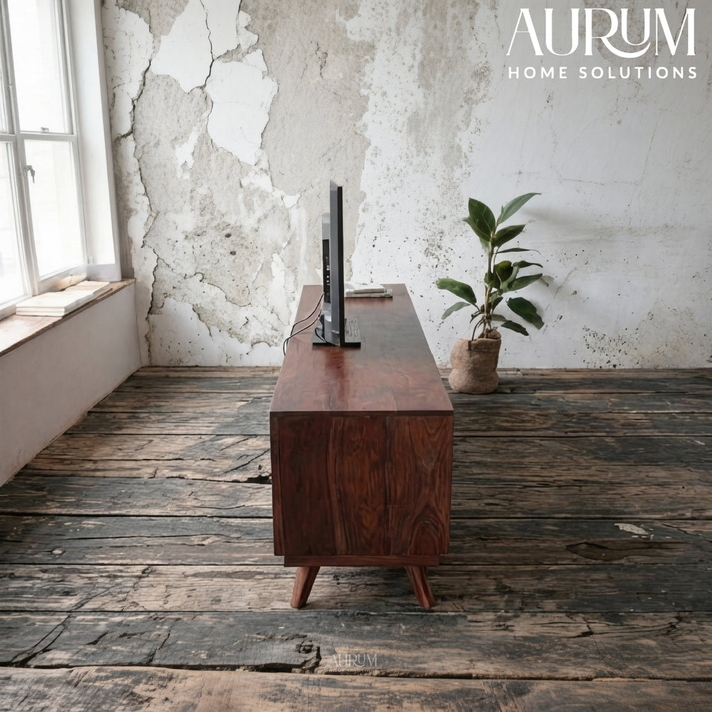 Modern Craft Ebony Mango TV Cabinet