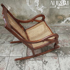 Mahogany Bliss Cane Rocking Chair