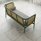Raven Charm Sofa in Green Finish