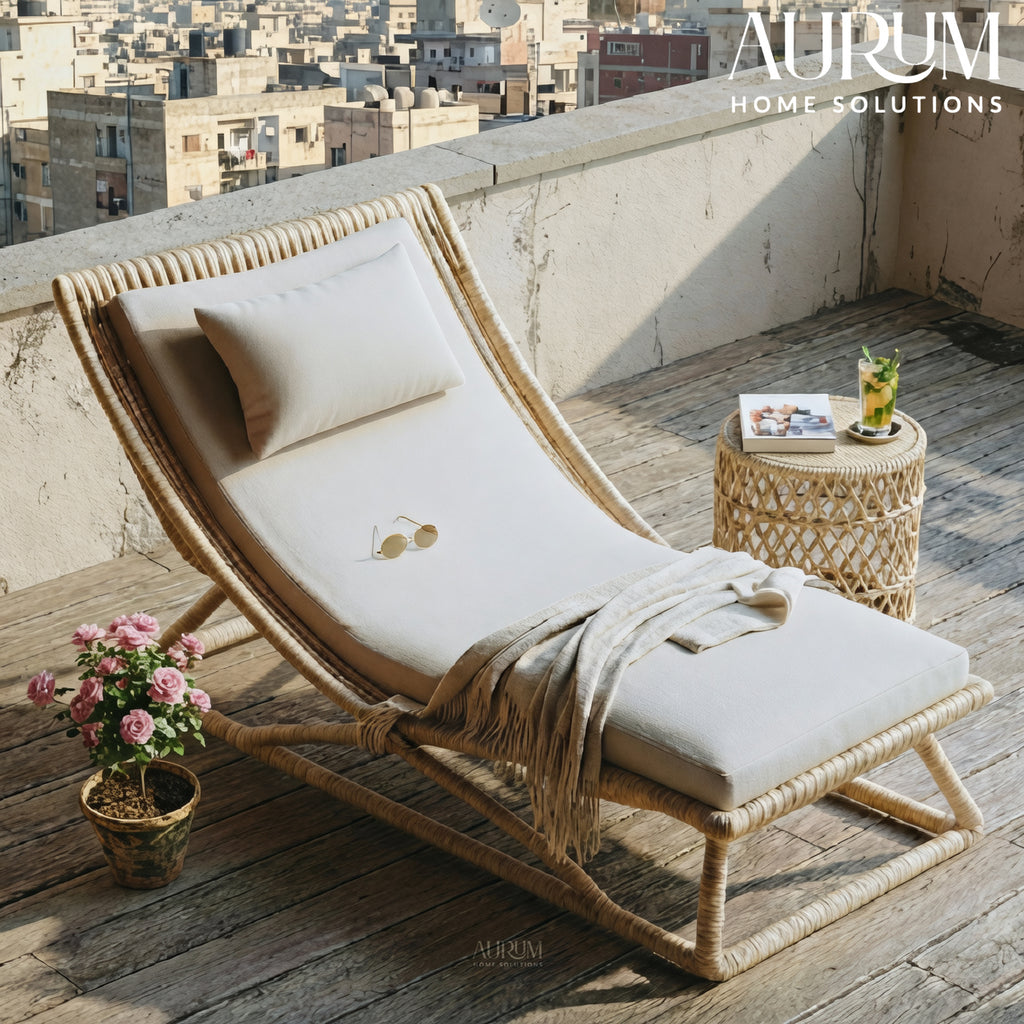 Lounger with Backrest for Indoor & Outdoor Comfort