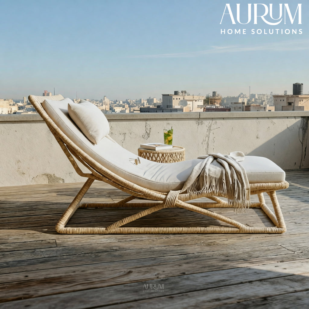 Lounger with Backrest for Indoor & Outdoor Comfort