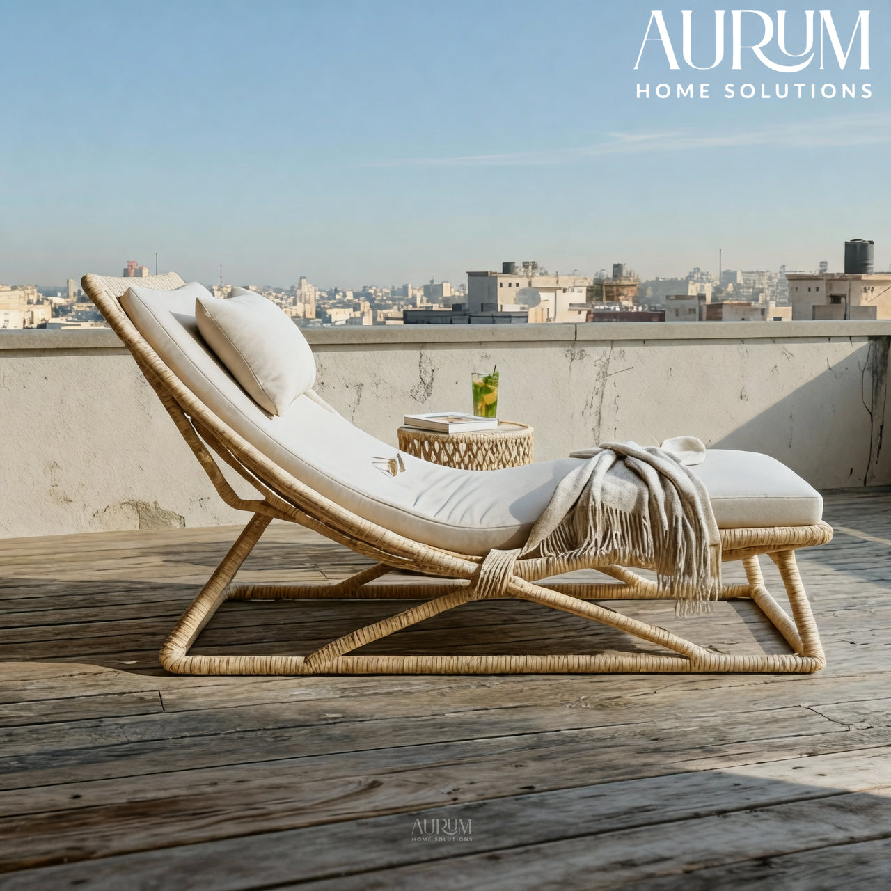 Lounger with Backrest for Indoor & Outdoor Comfort