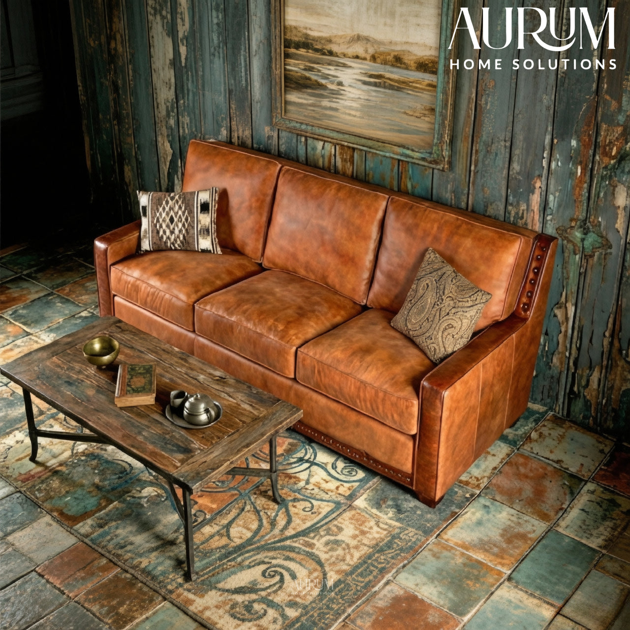Royale Leather 3-Seater Sofa