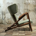 Essence Wood and Fabric Armchair