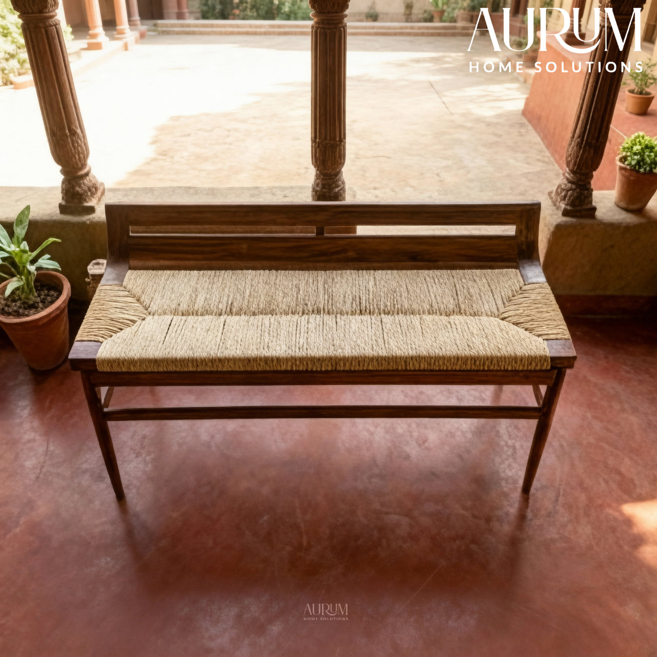 Woven Elegance Bench