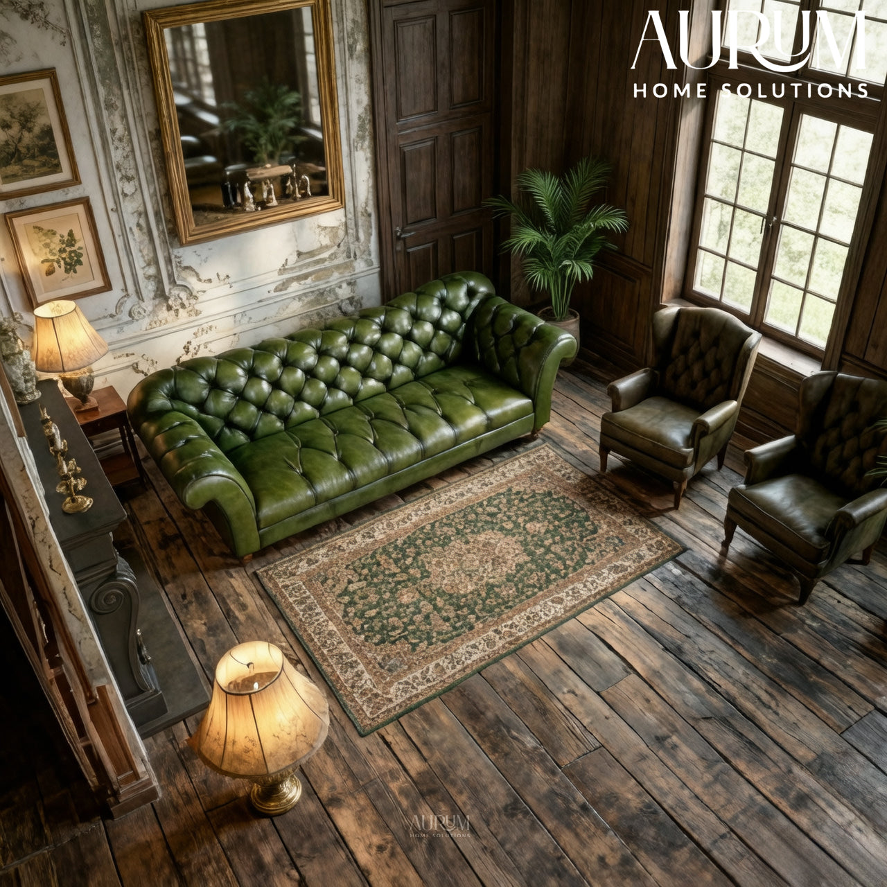 Danube Chesterfield Leather Sofa
